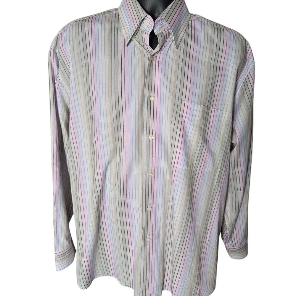 Striped Multicolor Men's Alan Flusser Shirt Sz L